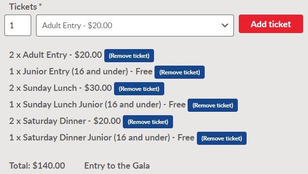 Gala Ticket List 2024